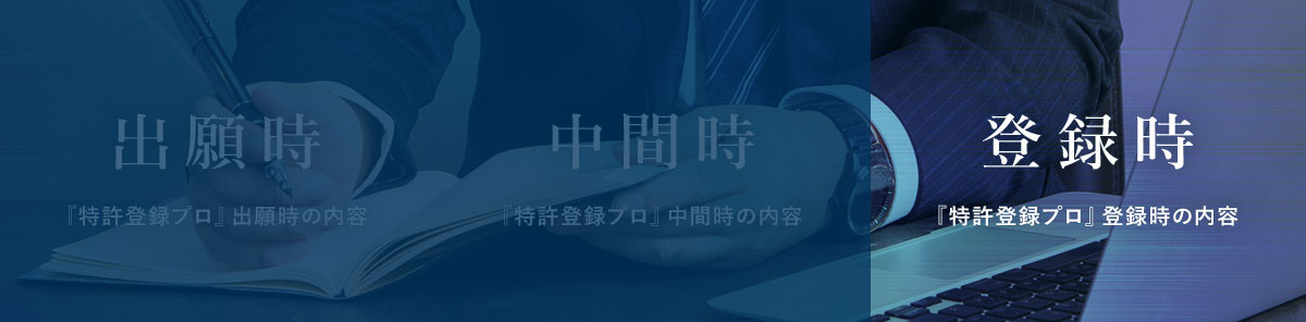 『特許登録プロ』登録時の内容